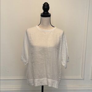 MUJI white linen top M/L